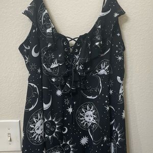 Womens Killstar Moon Star and Sun Black Dress Size XL